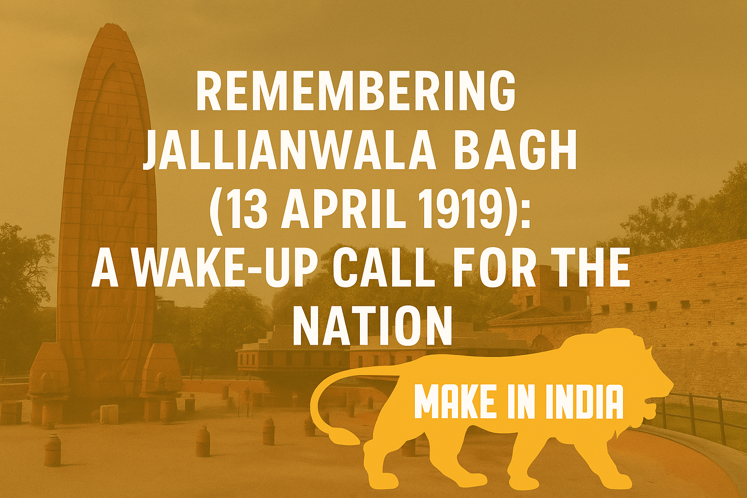 📘 Remembering Jallianwala Bagh - A Call to Reclaim India's Glory